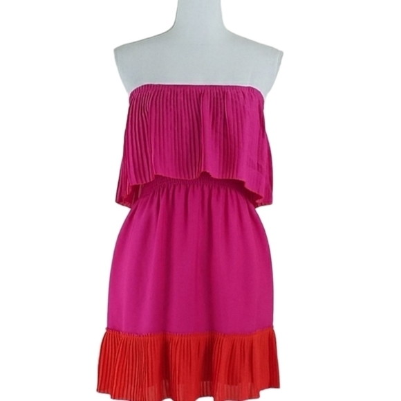 Max and Cleo~Size XS~Berry Pleated Dress NWT - Picture 2 of 11